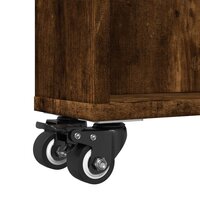 Opbergtrolley smal 48x13x68 cm bewerkt hout gerookt eikenkleur 8
