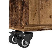 Opbergtrolley smal 48x13x68 cm bewerkt hout oud houtkleurig 8