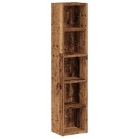 Cd-kasten 2 st 21x16x93,5 bewerkt hout oud houtkleurig 4