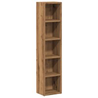 CD-kasten 2 st 21x16x93,5 bewerkt hout artisanaal eikenkleur 4