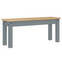 Eetkamerbank Panama 105x30x45 cm massief grenenhout grijs 2