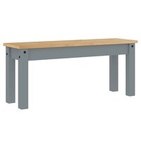 Eetkamerbank Panama 105x30x45 cm massief grenenhout grijs 6
