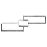 Wandkast 158x18x53 cm bewerkt hout betongrijs 4