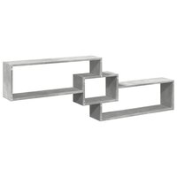 Wandkast 158x18x53 cm bewerkt hout betongrijs 6