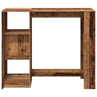 Bartafel met schap 124x46x103,5 cm bewerkt hout oud houtkleurig 4