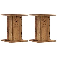 Speakerstandaards 2 st 30x30x40 cm bewerkt hout oud houtkleurig 2
