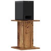 Speakerstandaards 2 st 30x30x40 cm bewerkt hout oud houtkleurig 3