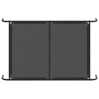 Hondenmand verhoogd 130x80x20 cm textiel en staal zwart 6