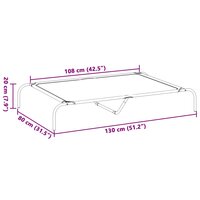 Hondenmand verhoogd 130x80x20 cm textiel en staal zwart 8