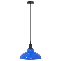 Hanglamp in hoogte verstelbaar E27 &Oslash;31 cm metaal donkerblauw 2