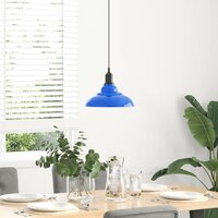 Hanglamp in hoogte verstelbaar E27 &Oslash;31 cm metaal donkerblauw 3
