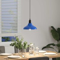 Hanglamp in hoogte verstelbaar E27 &Oslash;31 cm metaal donkerblauw 4