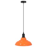 Hanglamp in hoogte verstelbaar E27 &Oslash;31cm metaal glanzend oranje 2