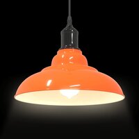 Hanglamp in hoogte verstelbaar E27 &Oslash;31cm metaal glanzend oranje 6