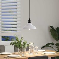 Hanglamp in hoogte verstelbaar E27 &Oslash;31 cm metaal glanzend wit 4