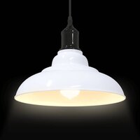 Hanglamp in hoogte verstelbaar E27 &Oslash;31 cm metaal glanzend wit 6