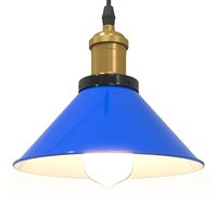Hanglamp in hoogte verstelbaar E27 &Oslash;22 cm metaal donkerblauw 5