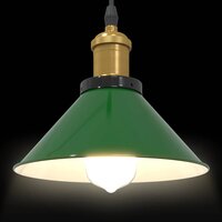 Hanglamp in hoogte verstelbaar E27 &Oslash;22 cm metaal glanzend groen 5