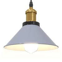 Hanglamp in hoogte verstelbaar E27 &Oslash;22 cm metaal glanzend grijs 5