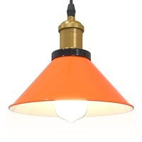 Hanglamp in hoogte verstelbaar E27 &Oslash;22cm metaal glanzend oranje 5
