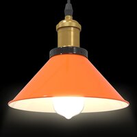 Hanglamp in hoogte verstelbaar E27 &Oslash;22cm metaal glanzend oranje 6