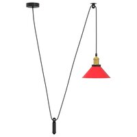 Hanglamp in hoogte verstelbaar E27 &Oslash;22 cm metaal glanzend rood 2