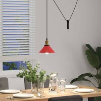 Hanglamp in hoogte verstelbaar E27 &Oslash;22 cm metaal glanzend rood 4