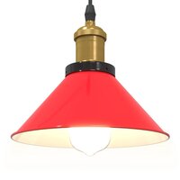 Hanglamp in hoogte verstelbaar E27 &Oslash;22 cm metaal glanzend rood 5