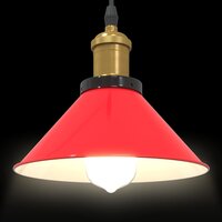 Hanglamp in hoogte verstelbaar E27 &Oslash;22 cm metaal glanzend rood 6