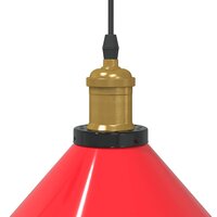 Hanglamp in hoogte verstelbaar E27 &Oslash;22 cm metaal glanzend rood 8