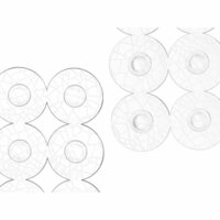 Antislipmat voor in de douche Transparant PVC 54 x 54 x 1 cm (6 Stuks) 3