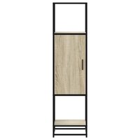 Hoge kast 35,5x35x139 cm bewerkt hout en metaal sonoma eiken 4