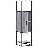 Hoge kast 35,5x35x139 cm bewerkt hout en metaal grijs sonoma 5