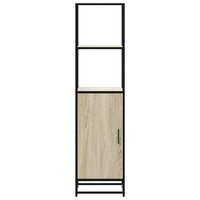 Hoge kast 35,5x35x139 cm bewerkt hout en metaal sonoma eiken 4