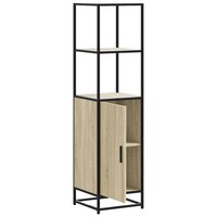 Hoge kast 35,5x35x139 cm bewerkt hout en metaal sonoma eiken 5