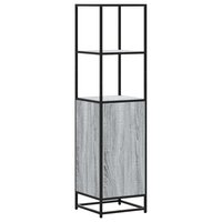 Hoge kast 35,5x35x139 cm bewerkt hout en metaal grijs sonoma 7