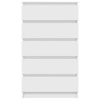 Ladekast 60x36x103 cm bewerkt hout wit 4