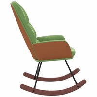 Schommelstoel fluweel lichtgroen 4