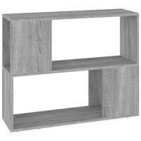 Boekenkast/kamerscherm 80x24x63 cm grijs sonoma eikenkleurig 2