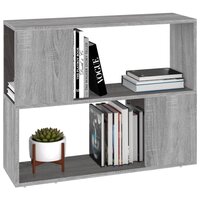 Boekenkast/kamerscherm 80x24x63 cm grijs sonoma eikenkleurig 4