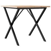 Eettafel X-frame 90x90x75,5 cm massief grenenhout en staal 6
