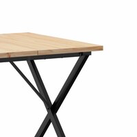 Eettafel X-frame 90x90x75,5 cm massief grenenhout en staal 7