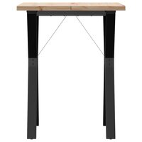 Eettafel Y-frame 60x60x75,5 cm massief grenenhout en staal 4