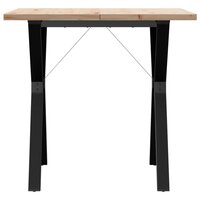 Eettafel Y-frame 80x80x75,5 cm massief grenenhout en staal 4