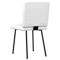 Eetkamerstoelen 2 st kunstleer wit 6