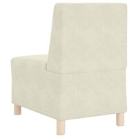 Fauteuil 55 cm fluweel cr&egrave;mekleurig 6