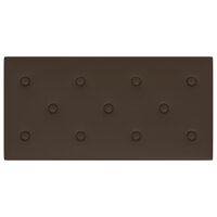 Wandpanelen 12 st 2,16 m&sup2; 60x30 cm kunstleer bruin 5