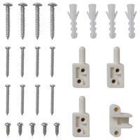 Hordeur met scharnieren 100x215 cm wit 8