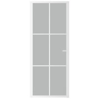 Binnendeur 83x201,5 cm matglas en aluminium wit 3