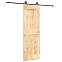 Schuifdeur met beslag 70x210 cm massief grenenhout 2